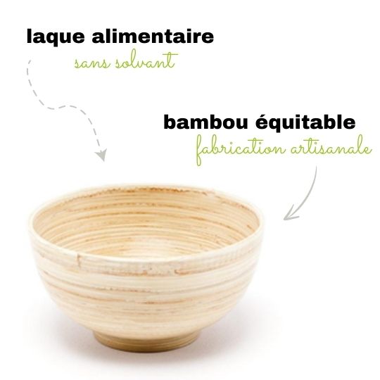 Bibol : bol, mug, saladier vaisselle bambou bio